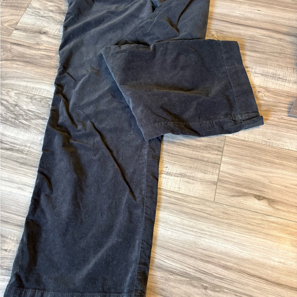 LOFT women dark charcoal gray Corduroy trouser Pants